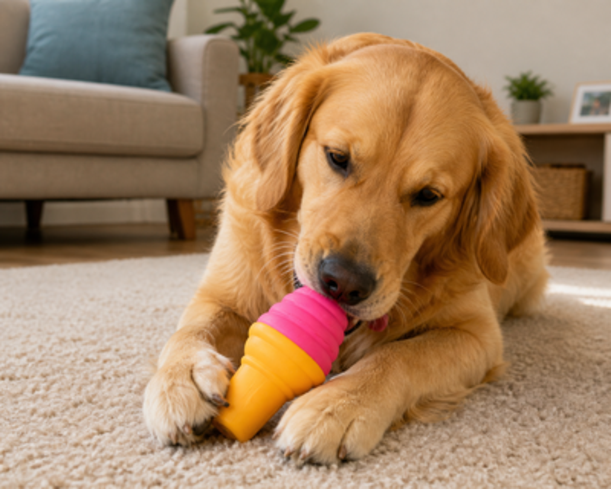 DUKE Freezable Ice Cream Cooling Dog Toy_1
