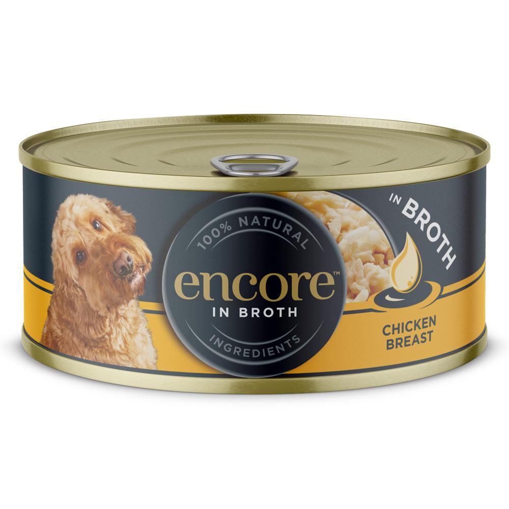 Encore Chicken Breast in Broth Adult Wet Dog Food Tins 12 x 156g