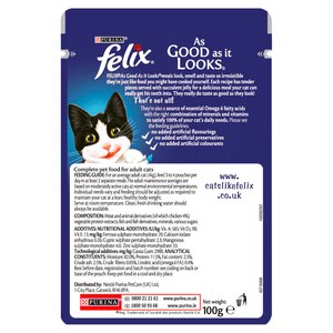 Felix As Good As It Looks Chicken In Jelly Wet Cat Food Pouches 20 X 100g