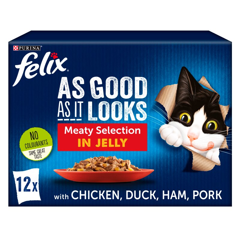 Felix As Good As It Looks Meat Selection in Jelly Wet Cat Food