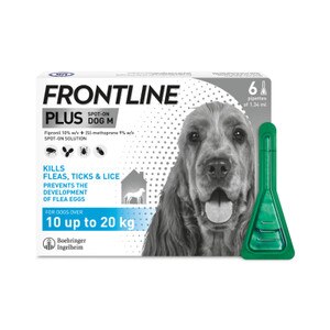Frontline Plus Flea Tick Treatment Medium Dog (10-20kg) pack