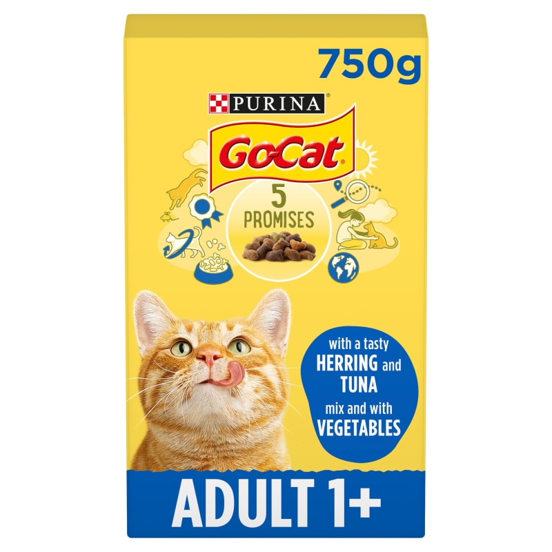 Go Cat Complete Adult Tuna, Herring & Veg Dry Cat Food - 825g