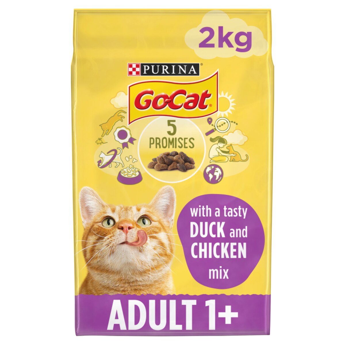 Go-Cat Duck and Chicken Dry Cat Food – 2kg