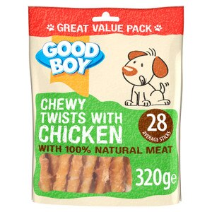 Good Boy Chewy Twists with Chicken Dog Treats 320g​