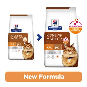 Hill's Prescription Diet K/D and Mobility Chicken Dry Cat Food 3kg - Main Image