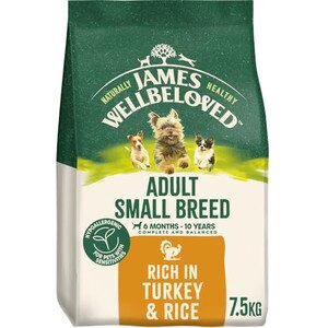 James Wellbeloved Turkey Rice Adult Small Breed Dog Food