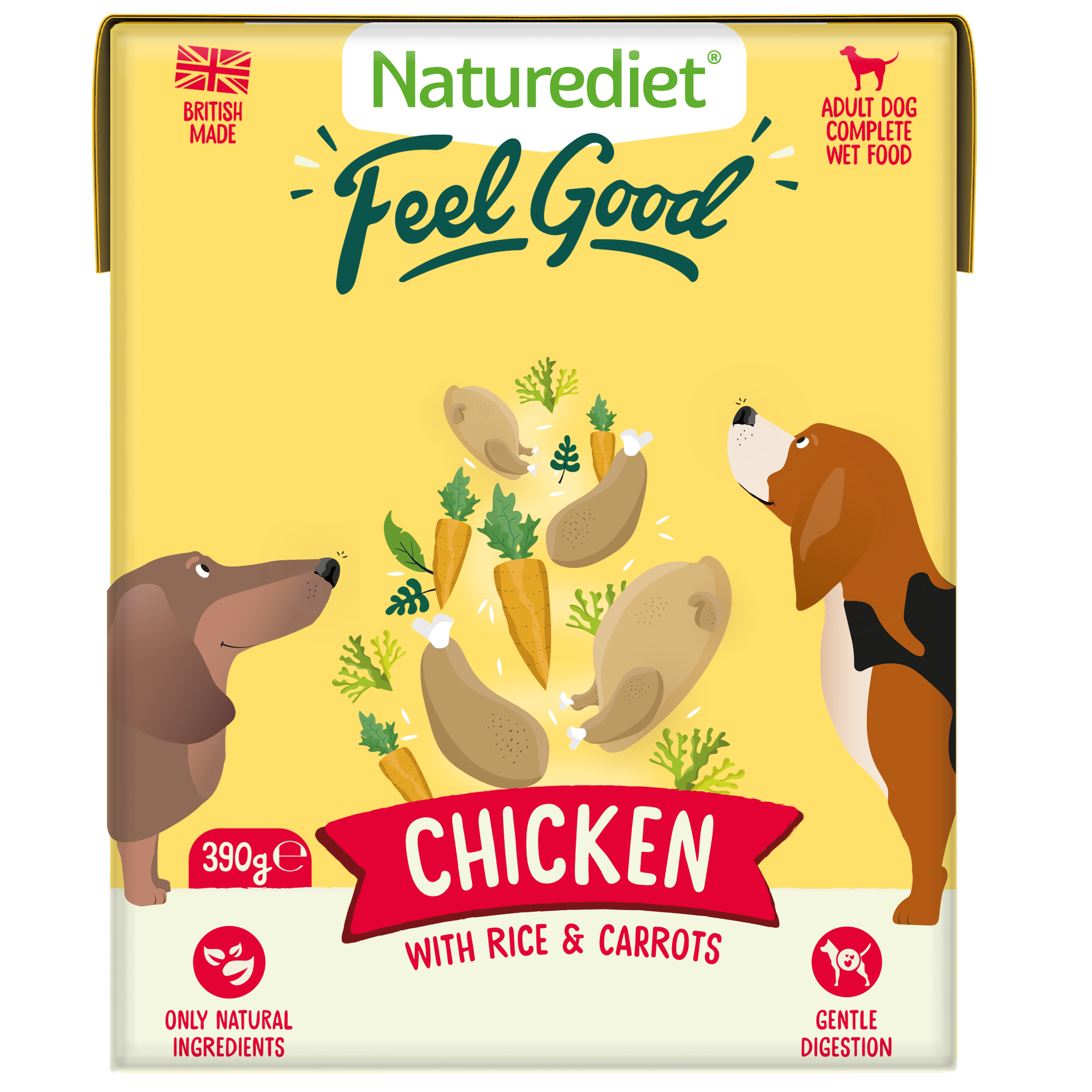 Naturediet Feel Good Chicken Dog Food 18 x Free Delivery at