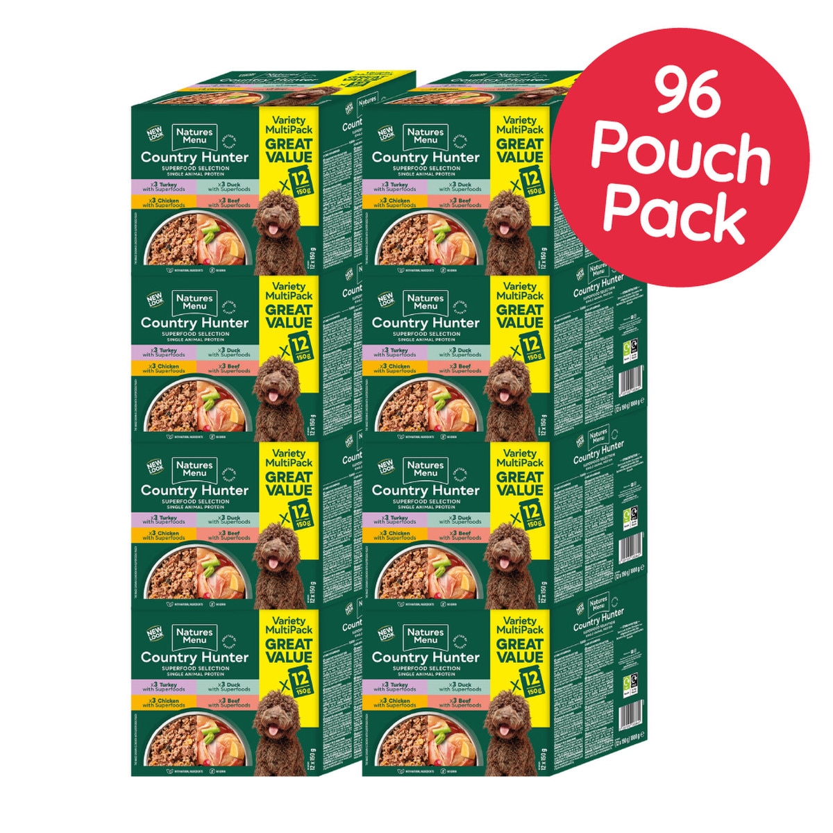 Menu Pouch Natures Menu Pouch 96 x 150g Next Day Delivery by 7pm