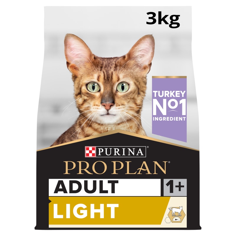 Pro Plan Light Weight Management Adult Turkey Dry Cat Food 3kg