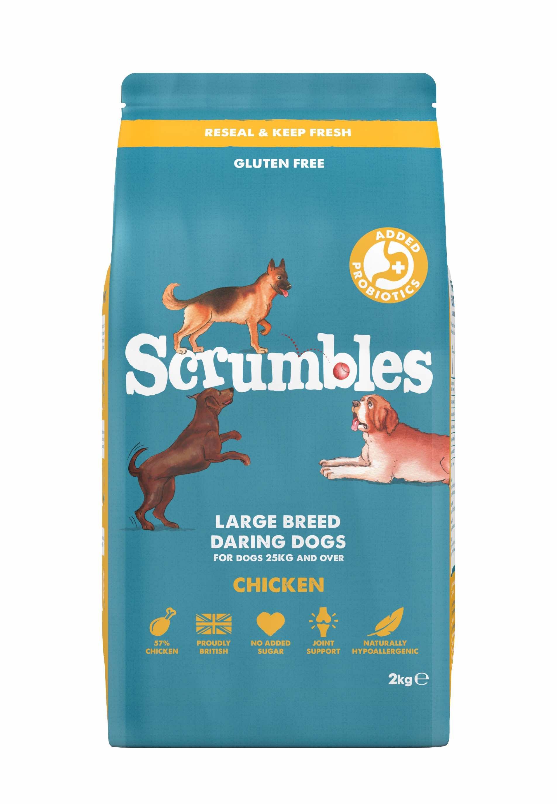 Scrumbles Adult Large Breed Chicken Dry Dog Food - 2kg
