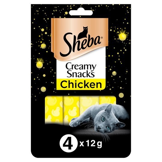 Sheba Chicken Creamy Snacks Cat Treats - 4x12g