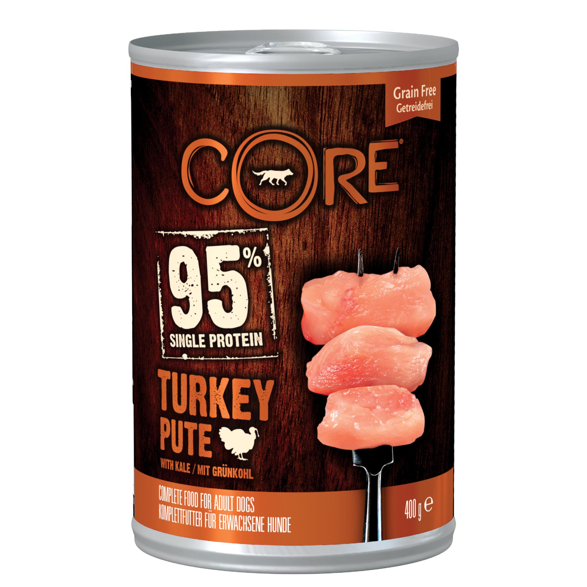 Wellness Core 95% Turkey Kale Adult Wet Dog Food Cans x 400g